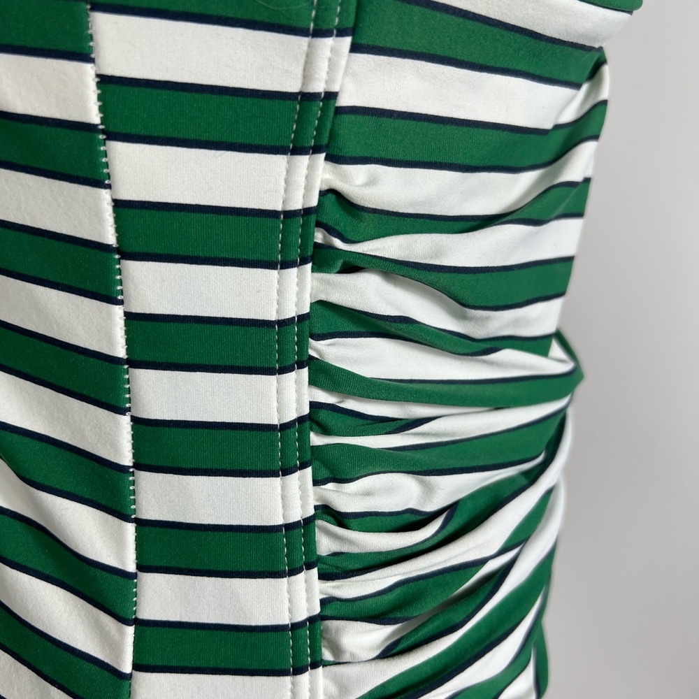 NIPTUCK SWIM Green White Striped Multi Fit Cup One Piece Swimsuit Womens 10 - Picture 4 of 10